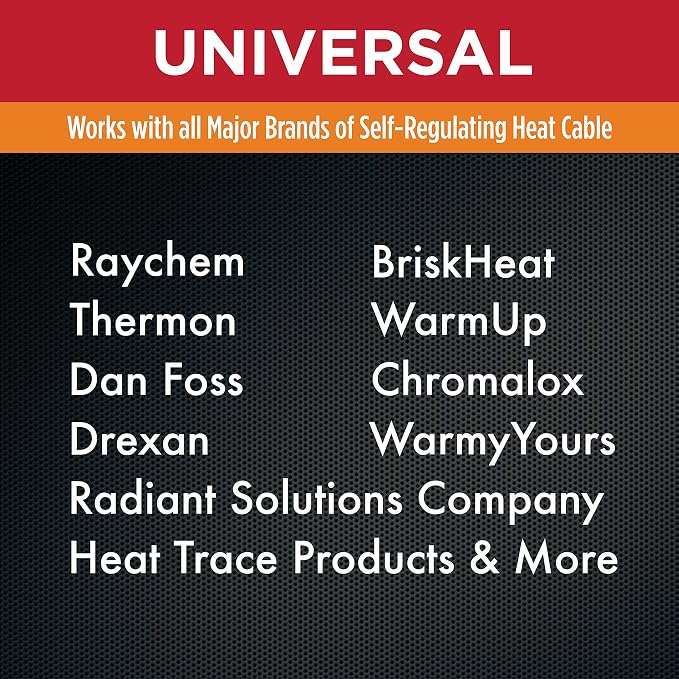Radiant Solutions Company UL Listed Universal End Seal Kit - For Sealing Ends Of 10-13mm Self-Regulating Heating Cables or Heat Tape - Gutter & Roofing Protection