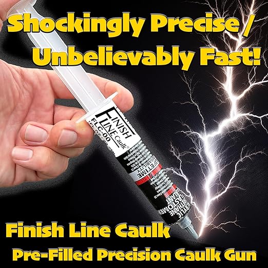 – Acrylic Urethane Elastomeric Sealant – Pre-Filled Precision Caulk Gun – Clear – 1 oz Tube – Flexible & Durable Sealant for Trim, Baseboards, and Small Cracks *Dries Translucent