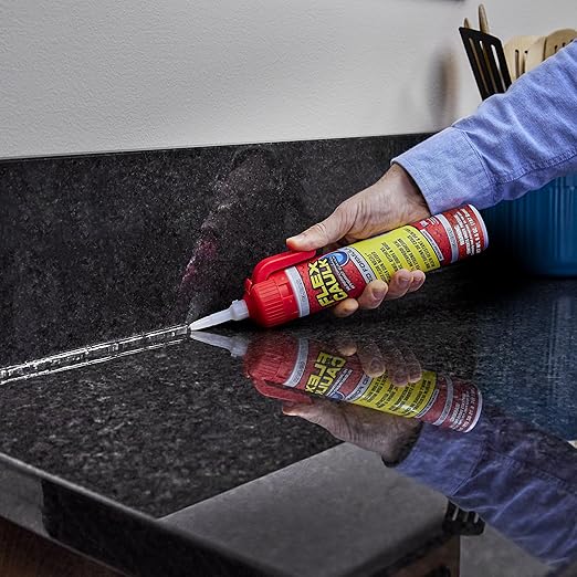 Flex Caulk, Waterproof & Weatherproof Hybrid Polymer Sealant, Strong, Paintable, Indoor, Outdoor, Bath, Shower, Sink, Window, Baseboards, Door, RV, Roof, Wood, Auto & Marine, White, 9 oz, 2-Pack