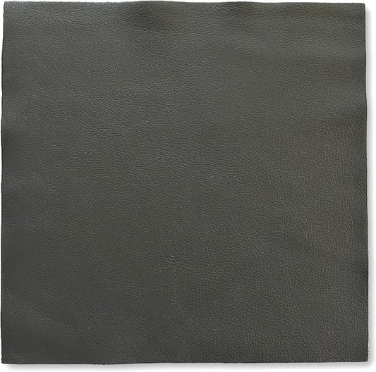 Natural Grain Cow Leathers: 12'' x 12'' Pre-Cut Leather Pieces (Gray, 1 Piece)