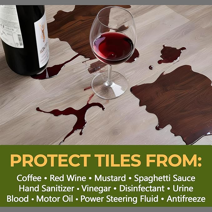 CoverTec GlazeGuard Gloss Floor Sealer Wall Sealer for Ceramic, Porcelain, Stone Tile Surfaces (Prof Grade - 2 Part Kit A+B = 4 Gal)