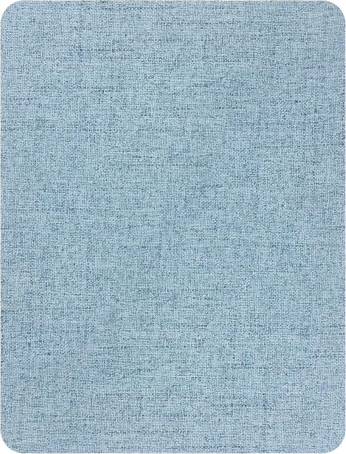 Fine Linen Fabric Patches, Self-Adhesive, 8x11 inch Extra Size, Multi Color, for Sofa and Seat Repair (Blue Grey)