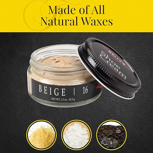 Kelly's Beige Shoe Polish 1.5 oz - Professional Leather Shoe Cream