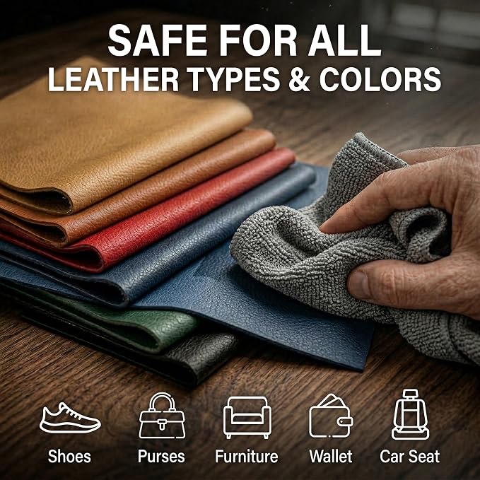 Leather Hero Top Coat – Leather Sealant & Protective Finish for Dye, Paint, Car Seats, Shoes & More – Scratch-Resistant Color Restorer with Applicator – 4oz (Matte Finish)