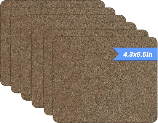 Azobur Sofa Repair Patch, 6 Piece Microfiber Patches, Self-Adhesive Patch Repair for Fabric Sofas, Luxurious Look, Quick Fix (Brown)