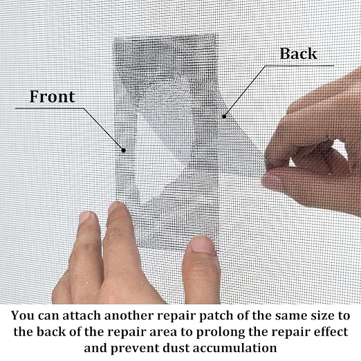 3″ X 30 FT Black Window Screen Repair Tape, Strong Adhesive Fiberglass Mesh Patch for Window & Door Screen Tears