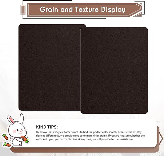 KING MOUNTAIN Leather Repair Patch,2 Packs 9 x 11 Inches self Adhesive Leather Repair Tape for Damaged Leather Furniture, Sofa Seating,Car Seats, Leather Goods（Fine Grained Dark Brown）