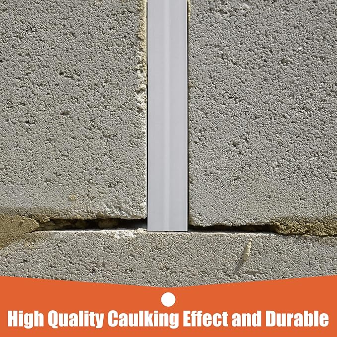 Kingdder Concrete Expansion Joint Filler Driveway Crack Filler Flexible EPDM Rubber Strip for Concrete Crack Repair Replacement Weather Aging Resistance Expansion Joint(3/4'' Wide, 80 ft Long)