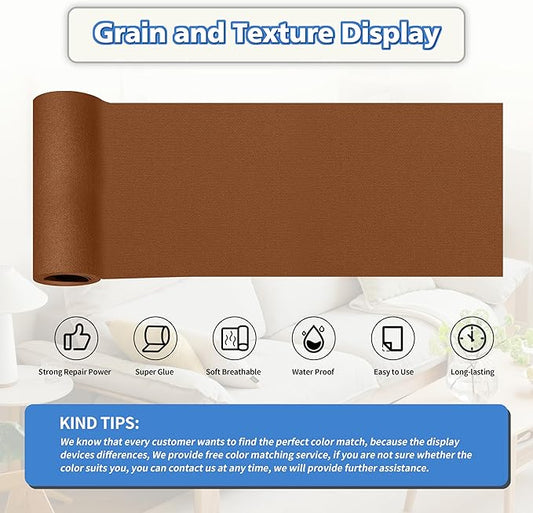 KING MOUNTAIN Canvas Repair Tape,Outdoor Gear Patch, 4×63 Inches,Waterproof,Self-Adhesive for Repairing Boat Covers,Sun Shades,Sofas,Tents,Lounge Chairs,Awnings (Brown1.0)