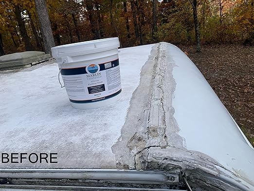 100% Silicone Roof Patch – Prevent and Repair Leaks – Complete Waterproofing – Easy Trowel or Brush Application…(1/2 Gallon, White)