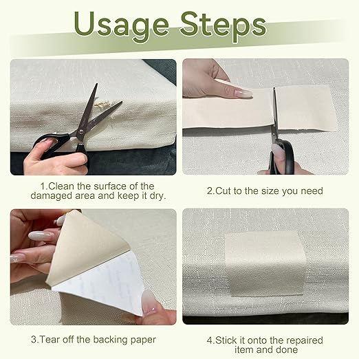 Besezx Canvas Repair Tape,Outdoor Gear Patch, 3x79 Inches,Waterproof Self-Adhesive Fabric Repair Tape for Repairing Boat Covers,Sun Shades,Sofas,Tents,Lounge Chairs,Awnings (Light Grey)