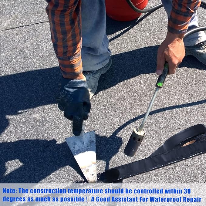 Fabbay 2 Rolls 1.97 Inch Asphalt Crack Filler Tape Asphalt Tape for Driveway Repair Joint and Crack Sealer for Tarmac Parking Lot Roof Cement Road, 50 Feet Each Roll, 2.5 mm Thick