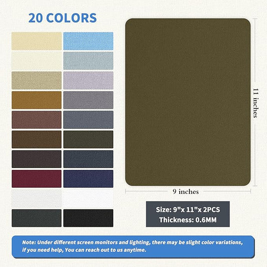 KING MOUNTAIN Canvas Repair Patch 9 x11 Inch 2 Pcs Self-Adhesive Waterproof Fabric Patch for Sofas, Tents, Furniture,Tote Bags, Car Seats (Dark Green)