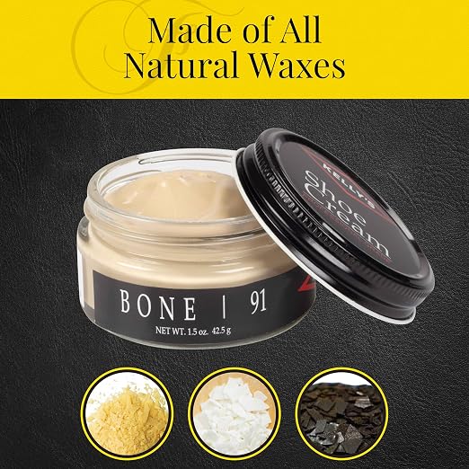 Kelly's Bone Shoe Polish 1.5 oz - Professional Leather Shoe Cream