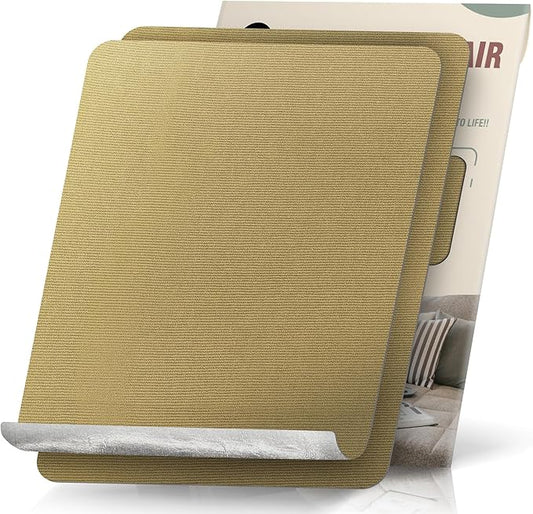 OAZ 2 Pieces 9 x 11 inch Canvas Repair Patches Canvas Fabric Patch Self-Adhesive Fabric Repair Tape Waterproof Outdoor Gear Patch Kit for Boat Cover Awning Sofa Chair Couch Tent Bag (Khaki)