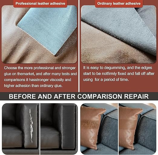 Self Adhesive Leather Repair Tape Kit- Leather Repair Patch for Furniture， Vinyl Repair Patch, Ideal for Car Seats Couch Sofa Office Chair, （3x60 Inch, Black）