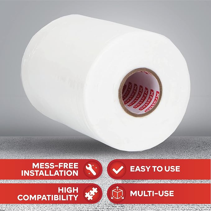 XFasten Waterproofing Membrane Sheet, 8” x 75 Ft Shower Waterproofing Membrane Tape for Underlayment Tile, EPDM Underlayment, Cement Board Tape