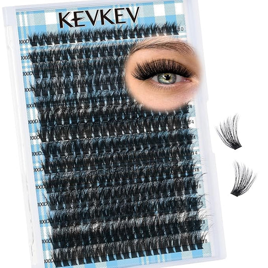 Lash Clusters 3D Volume Eyelash Clusters 10-18mm 100D Thick Individual Lashes280pcs D Curly Cluster Eyelash Extensions Soft DIY Lash Extension At Home(0.05D,100D)