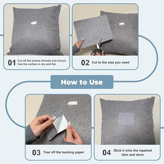 BESEZX Linen Fabric Repair Patch，3 PCS 9 * 11 Inch Self-Adhesive Couch Fabric Patch for Furniture, Sofa, Chair, Upholstery. (Coarse, Cocoa Color)