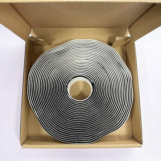 LLPT Butyl Tape Black 1 Inch x 33Ft Tight Seal for Leak Proof EPDM RV Repair Window Glass Boat Sealing Roof Pipe Patching(BST233)
