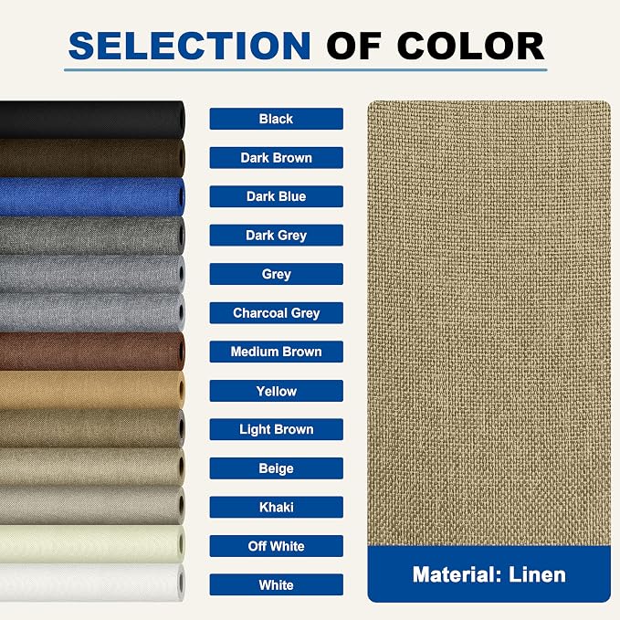 KING MOUNTAIN Linen Repair Patches, Self-Adhesive Fabric Patches,16X80 inch Extra Size, Multi Color, Can be Used for Sofa Repair and Linen Fabric Repair (Flaxen)