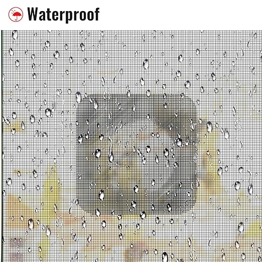 Matenf Window Screen Repair Patch, 10 Patches, 4"x 4"(10cm x 10cm), Gray, 3-Layer Strong Adhesive Window Screen Mesh Tape, Repair Kit for Window and Door Screen Tears Holes