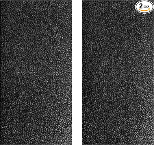 2 PCS Leather Repair Patch Tape, 4 x 8 Inch Waterproof PU Leather Repair Tape for Car Seat, Self-Adhesive Patch Kit for Repairing Couch Chairs Furniture, Car Accessories (Black)