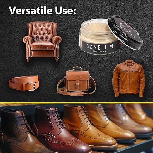 Kelly's Bone Shoe Polish 1.5 oz - Professional Leather Shoe Cream