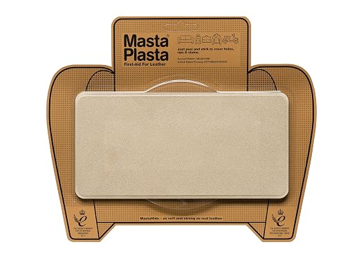 Instant MastaPlasta Suede Premium Repair Patch - Beige Suede 8in x 4in (20cm x 10cm) - Self-Adhesive Suede Upholstery-Quality Patches for Sofas, Car Interiors, Bags, Shoes & More