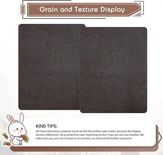 KING MOUNTAIN Leather Repair Patch,2 Packs 9 x 11 Inches self Adhesive Leather Repair Tape for Damaged Leather Furniture, Sofa Seating,Car Seats, Leather Goods（Chocolate Brown）
