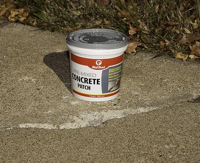 Red Devil 0644 Pre-Mixed Concrete Patch, 1 Quart, Pack of 6, Gray, 6 Pack, Made in USA