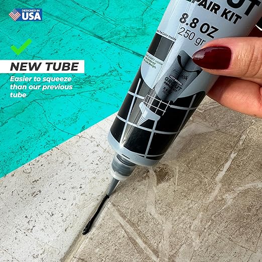 PentaUSA Premixed Tile Grout Repair Kit 2 Pack - Black Acrylic Sanded Grout Filler for Bathroom, Shower, Kitchen Tile Water-Resistant Tubes with Applicator, Fast Drying, Total (2 x 250g / 17.6oz)