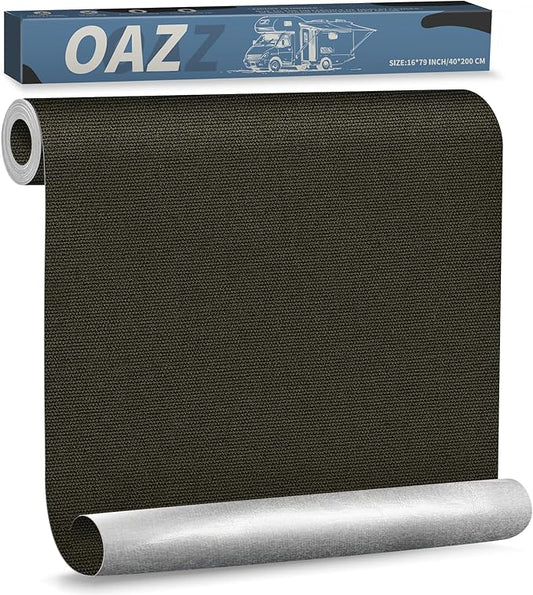 OAZ 16 x 79 inch Canvas Repair Patches Canvas Fabric Patch Self-Adhesive Fabric Repair Tape Waterproof Outdoor Gear Patch Kit for Boat Cover Awning Sofa Chair Couch Tent Bag (Army Green)