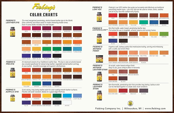 Fiebing's Pro Dye Leather Dye (4 Fl Oz) - Alcohol-Based, Penetrating, Permanent Dye for Shoes, Belts, Furniture - Vivid Color, Superior Color Fastness