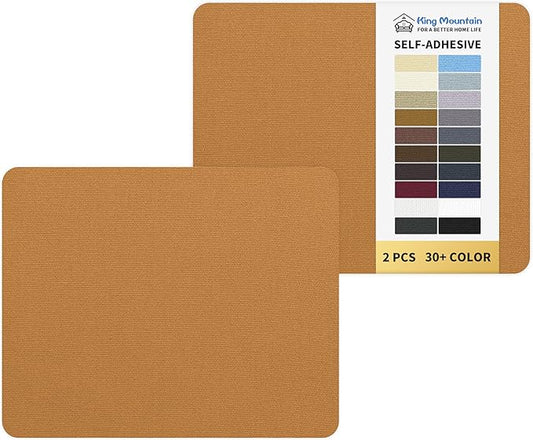 KING MOUNTAIN Canvas Repair Patch 9 x11 Inch 2 Pcs Self-Adhesive Waterproof Fabric Patch for Sofas, Tents, Furniture,Tote Bags, Car Seats (Light Brown)