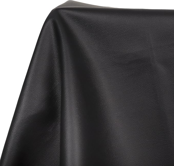 Marine Vinyl Upholstery Faux Leather: Meneng Black Grain Faux Leather 54"x72" Marine Vinyl Fabric Waterproof Durable for DIY Upholstery Boat Car Sofa