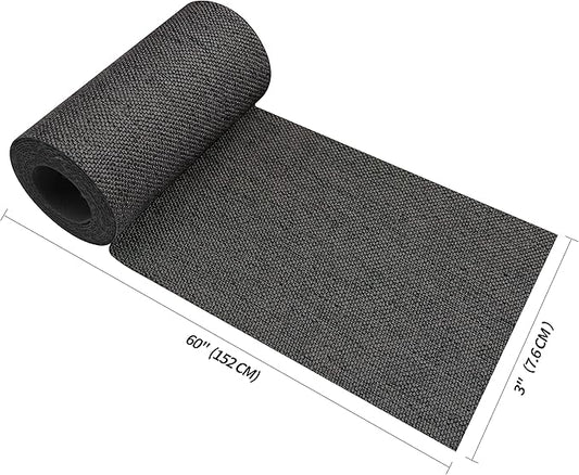 King Mountain Premium Linen Fabric Iron-on Repair Patch, Inside&Outside Fabric Repair Patch, 3"x60" with Backing Glue Linen Repair Decorative Patch kit (Linen-3"x60", Dark Grey)