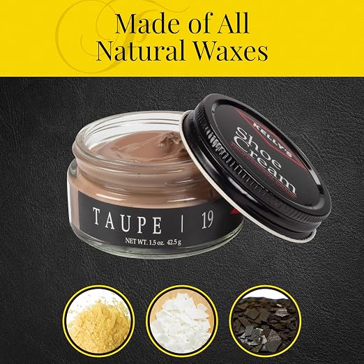 Kelly's Taupe Shoe Polish 1.5 oz - Professional Leather Shoe Cream