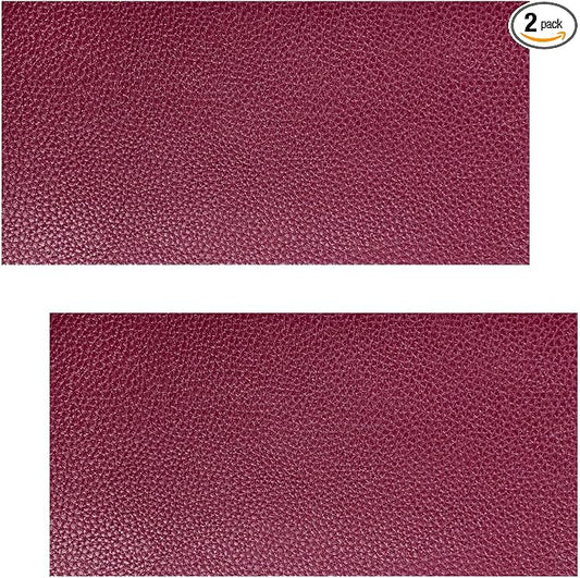 2 PCS Leather Repair Patch Tape, 4×8 Inch Waterproof PU Leather Tape Auto Upholstery Repair Patches, Self-Adhesive Cuttable Patch for Repairing Car Seats Sofas Chairs (Wine Red)