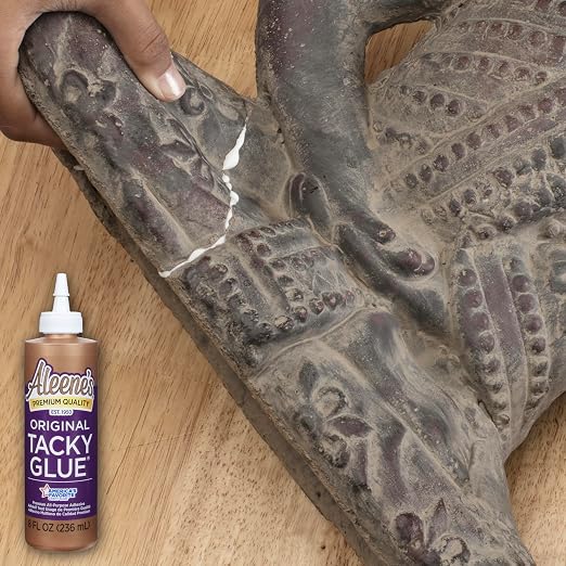 Aleene's All Purpose Tacky Glue, 8-Ounce, Clear (15599) | All-Purpose Craft Adhesive, Strong Clear-Drying Glue for Wood, Paper, Ceramic, Foam & DIY Projects
