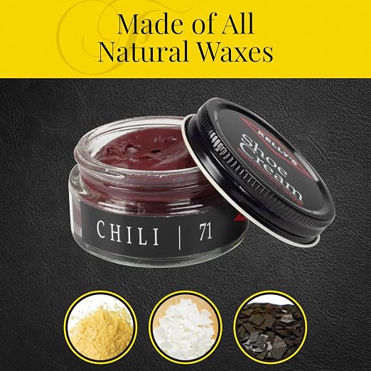 Kelly's Chili Shoe Polish 1.5 oz - Professional Leather Shoe Cream
