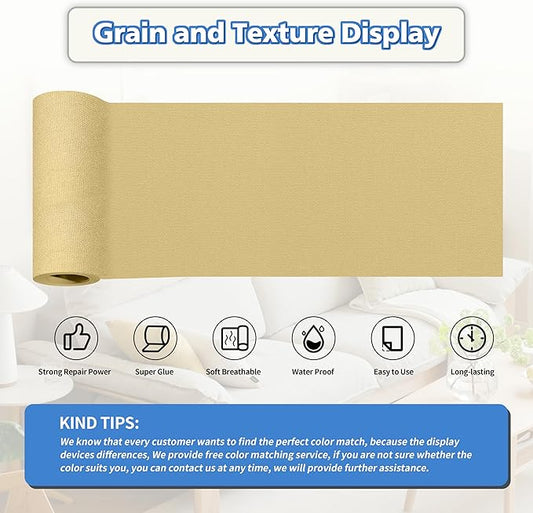 KING MOUNTAIN Canvas Repair Tape,Outdoor Gear Patch, 4×63 Inches,Waterproof,Self-Adhesive for Repairing Boat Covers,Sun Shades,Sofas,Tents,Lounge Chairs,Awnings (Beige-1)