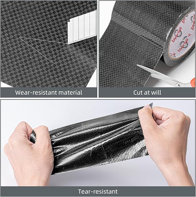 RV Underbelly Tape RV Underbelly Repair Material 4" x 26', Waterproof Flex Belly Tape with Permanent Sealing Adhesive for Mobile Home, Trailer, Camper(Black, 4 Inch x 26 Feet)