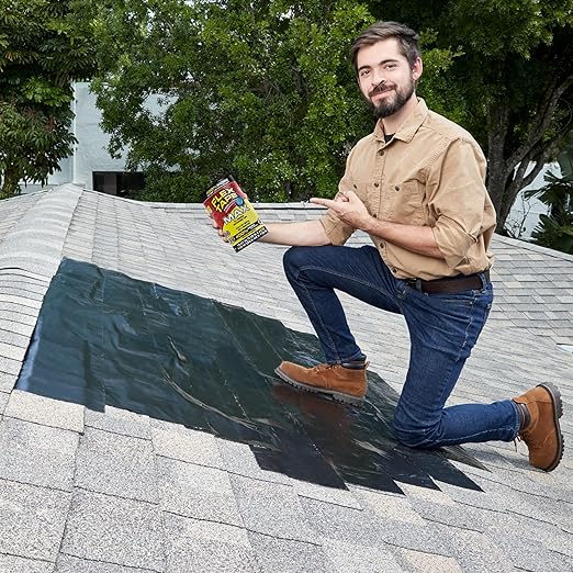 Flex Tape, Original Thick Flexible Rubberized Waterproof Tape - Seal and Patch Leaks, Works Underwater, Indoor Outdoor - Home RV Roof Plumbing and Pool Repairs, Gray, 4 in x 5 ft, Pack of 1