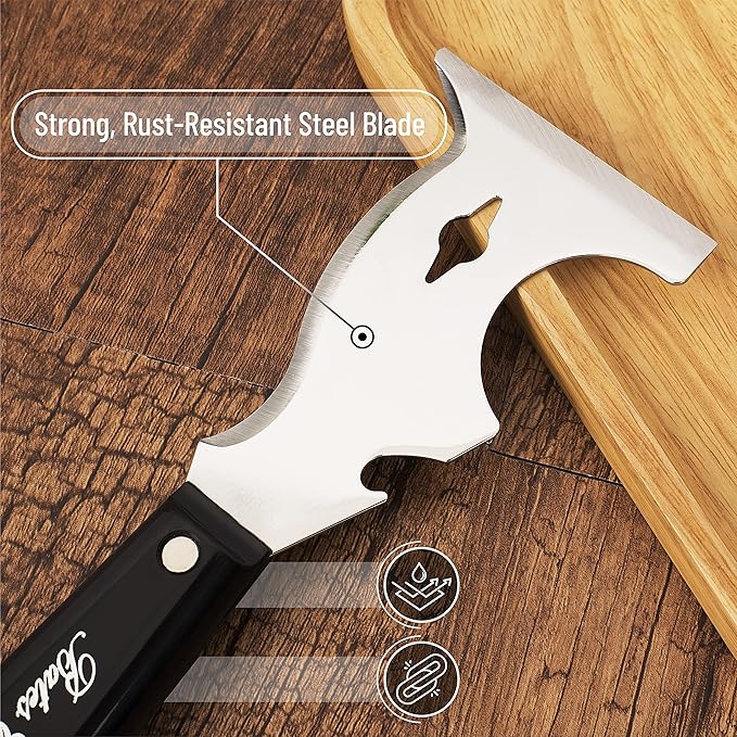 Bates- Paint Scraper, 10-in-1 Painter’s Tool, 3 Pack, Sharp Beveled Blade & Strong Handle, Hammer End, Multi-Use Paint Scraper for Wood, Caulk, Adhesive, Varnish Removal, Putty Knife & Spackle Tool