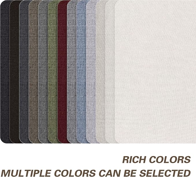 KING MOUNTAIN Coarse Linen Repair Patches, Self-Adhesive Linen Fabric Patches, 8X11 inch 2 PCS, Multi Color, Can be Used for Linen Sofa Repair (8" x 11"-2PCS, Smoky Grey)