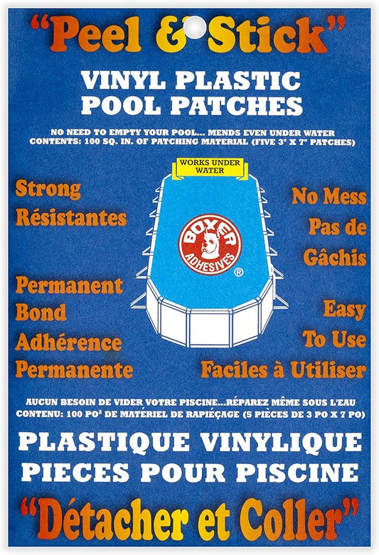 Boxer Adhesives Peel and Stick Vinyl Plastic Pool Patch