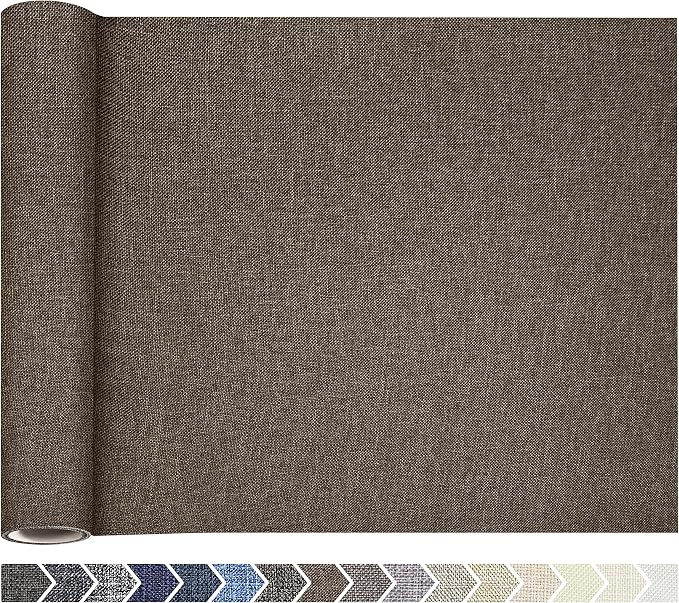 Fine Linen Repair Patches, Self-Adhesive Linen Fabric Patches, 12X40 inch Extra Size, Multi Color, Can be Used for Linen Sofa Repair(12" x 40",Brown 1.0)