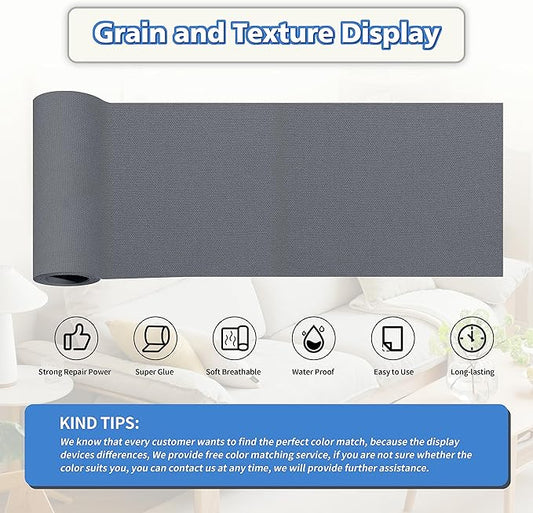 KING MOUNTAIN Canvas Repair Tape,Outdoor Gear Patch, 4×63 Inches,Waterproof,Self-Adhesive for Repairing Boat Covers,Sun Shades,Sofas,Tents,Lounge Chairs,Awnings (Charcoal Grey)