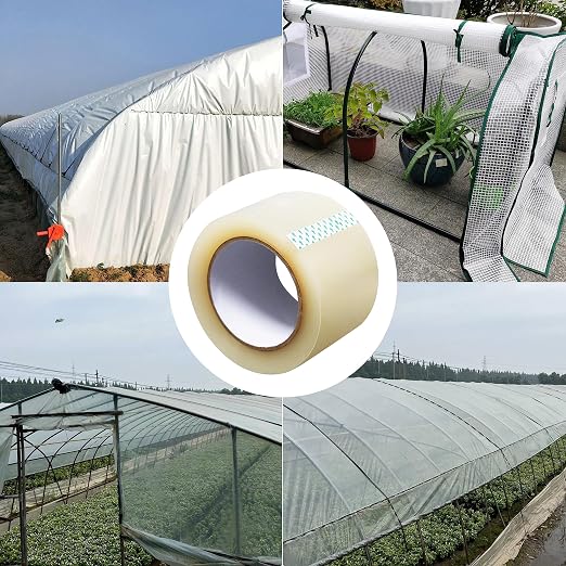 TEXALAN(R Greenhouse Repair Tape Clear Waterproof Polyethylene Film Tape Sealing Tape 6in x 108ft 6mil
